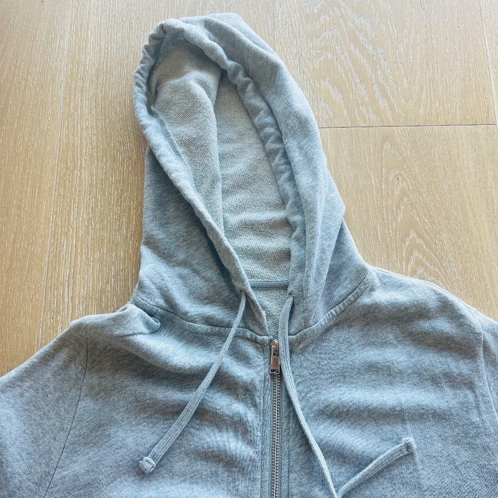 Zadig & Voltaire Comfy Skull Studded Zip Hoodie Gray Size Medium - Picture 5 of 12